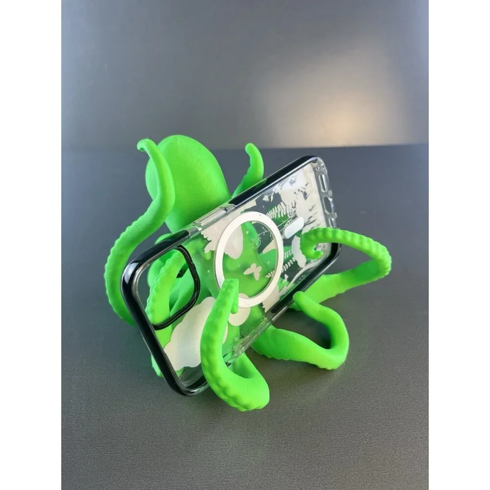 3D Printed Octopus Phone Holder Terrarium Aquarium Desk Decor Nautical